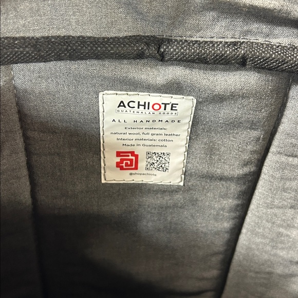 Achiote Guatemalan Goods Backpack Handmade Aztec Western Wool Leather - Picture 7 of 12